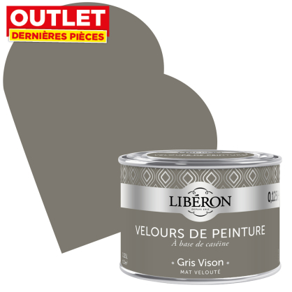 Peinture Velours de Peinture gris vison mate 0,125 L LIBERON