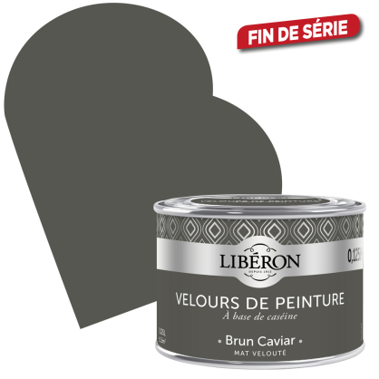 Peinture Velours de Peinture brun caviar mate 0,125 L LIBERON