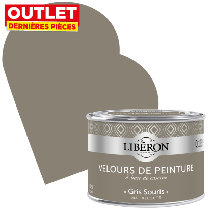 Peinture Velours de Peinture gris souris mate 0,125 L LIBERON