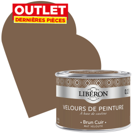 Peinture Velours de Peinture brun cuir mate 0,125 L LIBERON