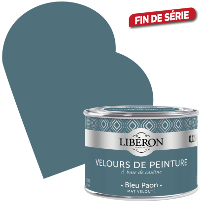 Peinture Velours de Peinture bleu paon mate 0,125 L LIBERON