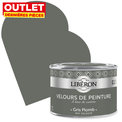 Peinture Velours de Peinture gris plomb mate 0,125 L LIBERON