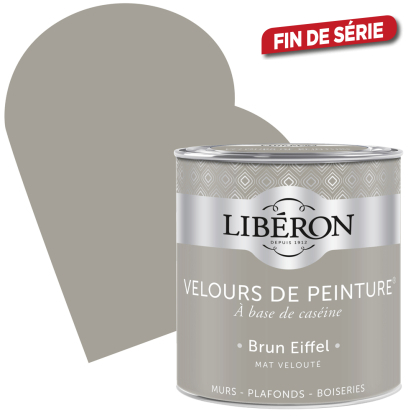 Peinture Velours de Peinture brun Eiffel mate 0,5 L LIBERON