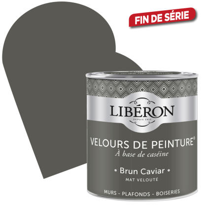 Peinture Velours de Peinture brun caviar mate 0,5 L LIBERON