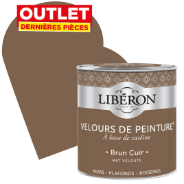 Peinture Velours de Peinture brun cuir mate 0,5 L LIBERON