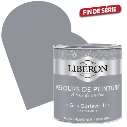 Peinture Velours de Peinture gris Gustave III mate 0,5 L LIBERON