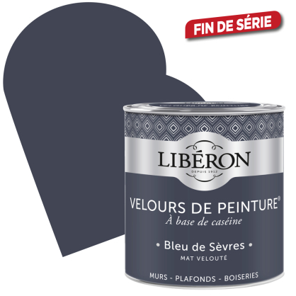 Peinture Velours De Peinture Bleu De Sèvres Mate 0,5 L LIBERON