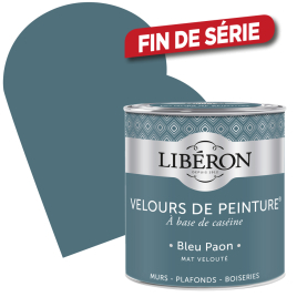 Peinture Velours de Peinture bleu paon mate 0,5 L LIBERON