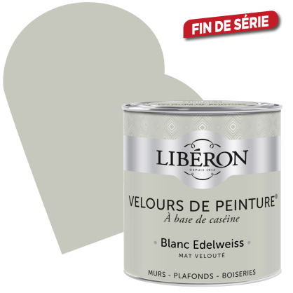 Peinture Velours de Peinture blanc edelweiss mate 0,5 L LIBERON