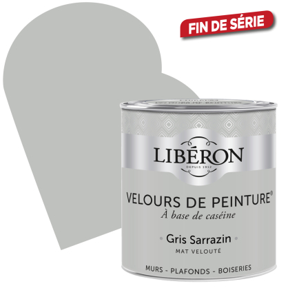 Peinture Velours de Peinture gris sarrazin mate 0,5 L LIBERON