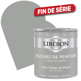 Peinture Velours de Peinture gris temps de pluie mate 0,5 L LIBERON