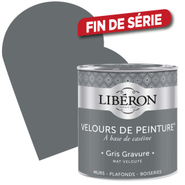 Peinture Velours de Peinture gris gravure mate 0,5 L LIBERON