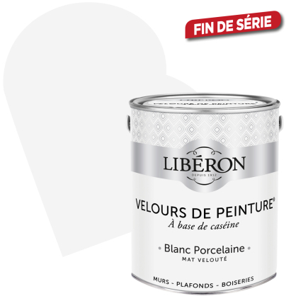 Peinture Velours de Peinture blanc porcelaine mate 2,5 L LIBERON