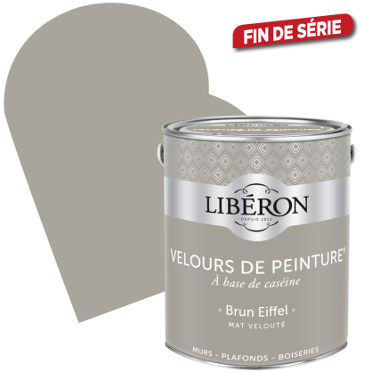 Peinture Velours de Peinture brun Eiffel mate 2,5 L LIBERON