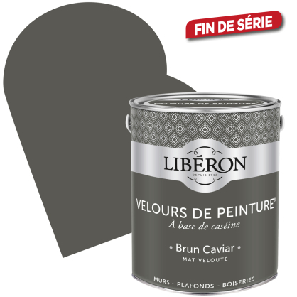 Peinture Velours de Peinture brun caviar mate 2,5 L LIBERON