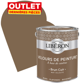 Peinture Velours de Peinture brun cuir mate 2,5 L LIBERON