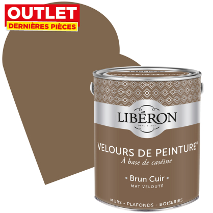 Peinture Velours de Peinture brun cuir mate 2,5 L LIBERON