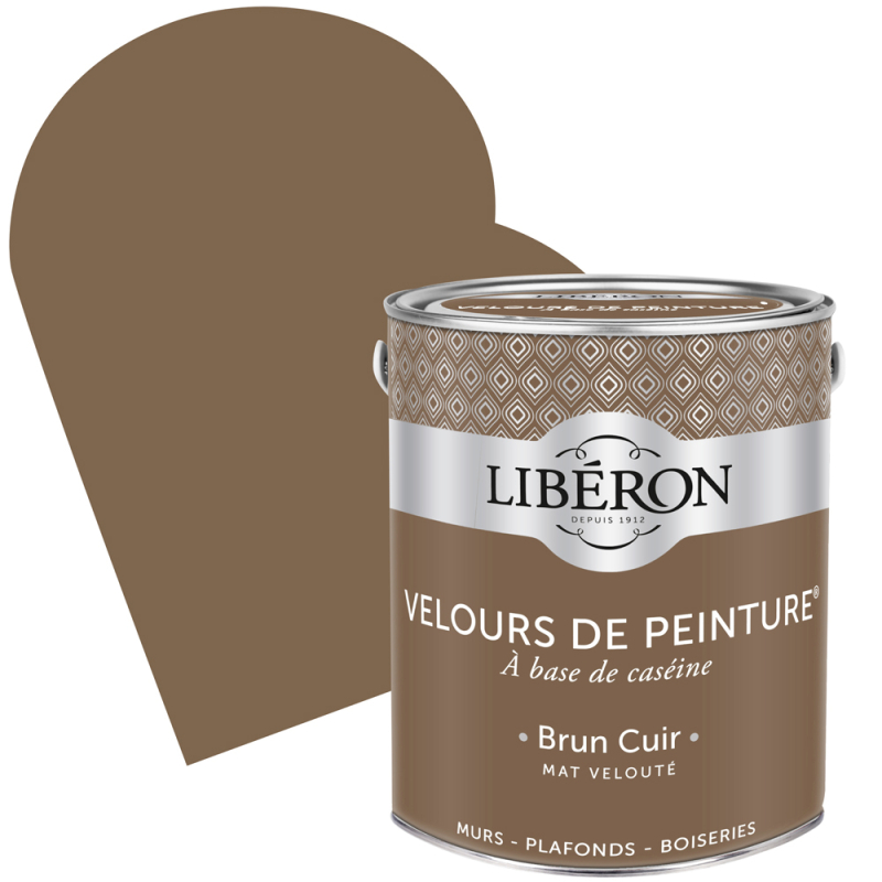 VELOURS DE PEINTURE ® - Couleur Brun Cuir - Libéron