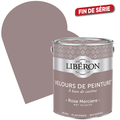 Peinture Velours de Peinture rose mercerie mate 2,5 L LIBERON