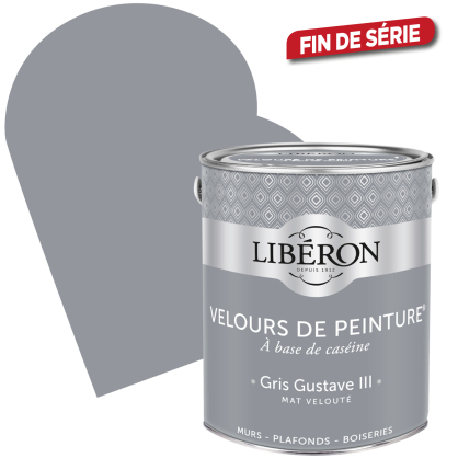 Peinture Velours de Peinture gris Gustave III mate 2,5 L LIBERON