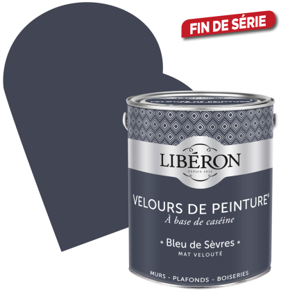 Peinture Velours de Peinture bleu de Sèvres mate 2,5 L LIBERON