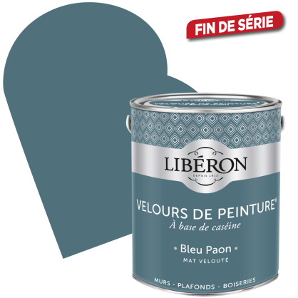 Peinture Velours de Peinture bleu paon mate 2,5 L LIBERON