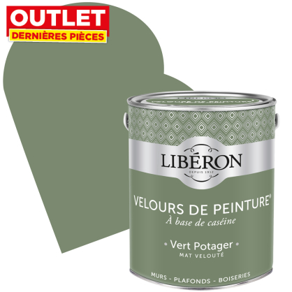 Peinture Velours de Peinture vert potager mate 2,5 L LIBERON