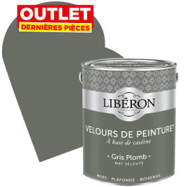 Peinture Velours de Peinture gris plomb mate 2,5 L LIBERON