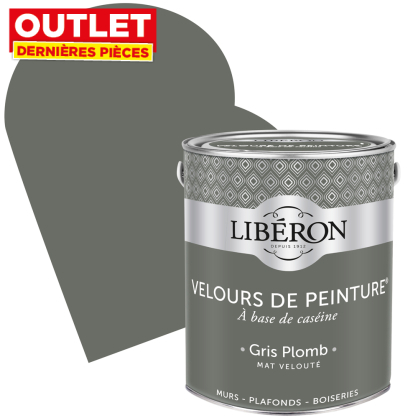 Peinture Velours de Peinture gris plomb mate 2,5 L LIBERON