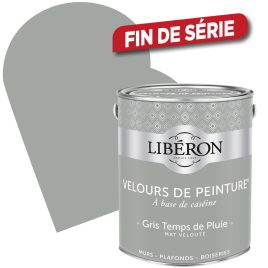 Peinture Velours de Peinture gris temps de pluie mate 2,5 L LIBERON