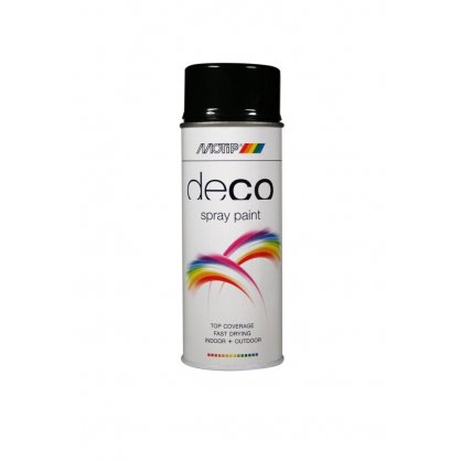 Peinture Deco Paint noir profond brillante 0,15 L MOTIP