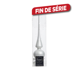 Cimier en verre blanc mat Ø 6 x 26 cm DECORIS