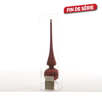 Cimier en verre bordeaux Ø 6 x 26 cm DECORIS