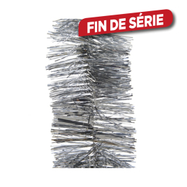 Guirlande de Noël intérieure pour sapin argent 7,5 x 270 cm DECORIS