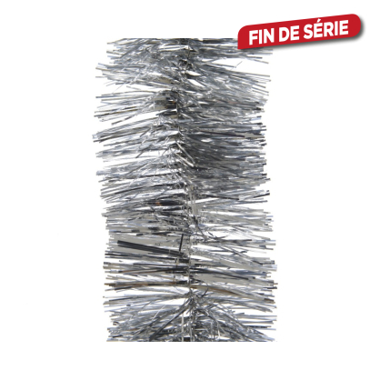 Guirlande de Noël intérieure pour sapin argent 7,5 x 270 cm DECORIS