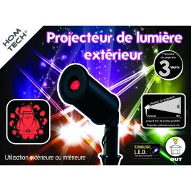 Projecteur d'hologrammes de Noël fixes extérieur rouge