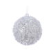 Boule de Noël en mousse pailletée argent Ø 8 cm DECORIS