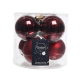 Boule de Noël en verre bordeaux Ø 8 cm 6 pièces DECORIS