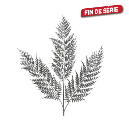 Branche de fougère en plastique anthracite DECORIS