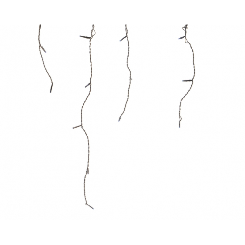 Guirlande stalactites - Blanc froid - 7, 5 m - Câble blanc - 175 LEDS