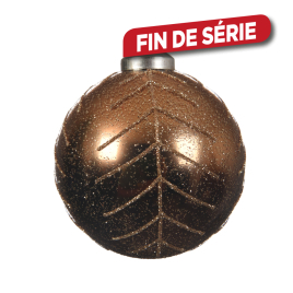 Boule de Noël en verre avec nervures Ø 8 cm 3 pièces DECORIS