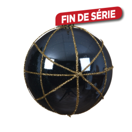 Boule de Noël en plastique pailletée Tissé doré Ø 8 cm DECORIS