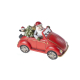 Voiture rouge avec figurine en céramique Père Noël COSY@HOME