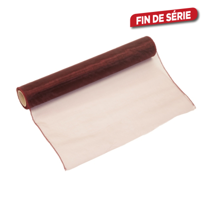 Etoffe en organza bordeaux 40 x 1000 cm COSY@HOME