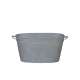 Pot ovale en zinc 44 x 25 x 23 cm