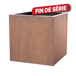 Pot cubique Cortensteel 50 x 50 x 50 cm