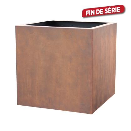 Pot cubique Cortensteel 50 x 50 x 50 cm