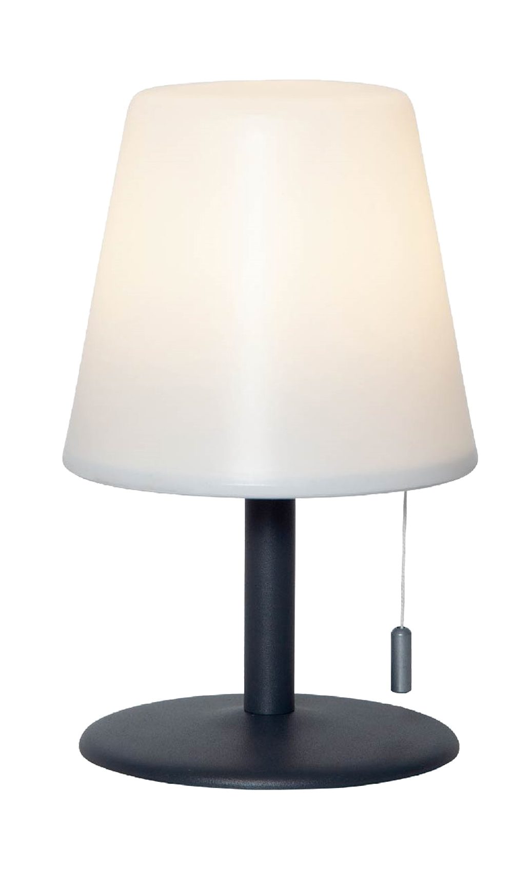 Lampe d'extérieur à poser avec poignée - Hauteur 30 cm - Blanc et Noir