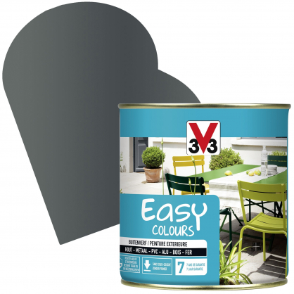 Peinture extérieure Easy Colours anthracite métallisé 0,5 L V33