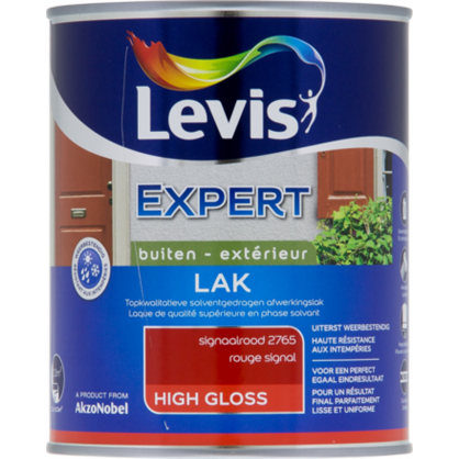 Laque Expert Extérieur rouge signal brillant 1 L LEVIS